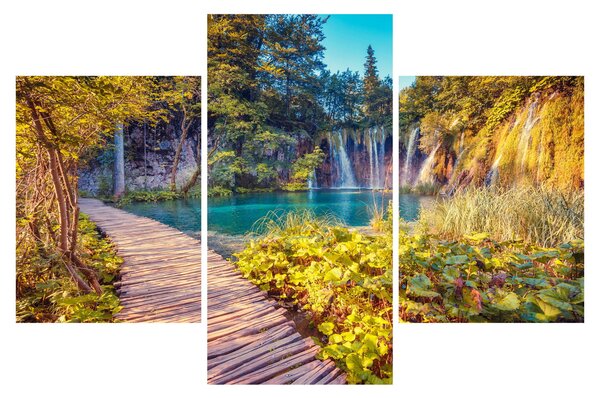 Slika - Plitvička jezera, Hrvaška (90x60 cm)