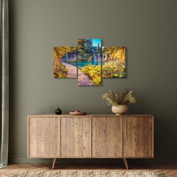 Slika - Plitvička jezera, Hrvaška (90x60 cm)