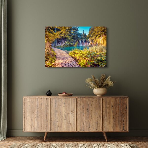 Slika - Plitvička jezera, Hrvaška (90x60 cm)