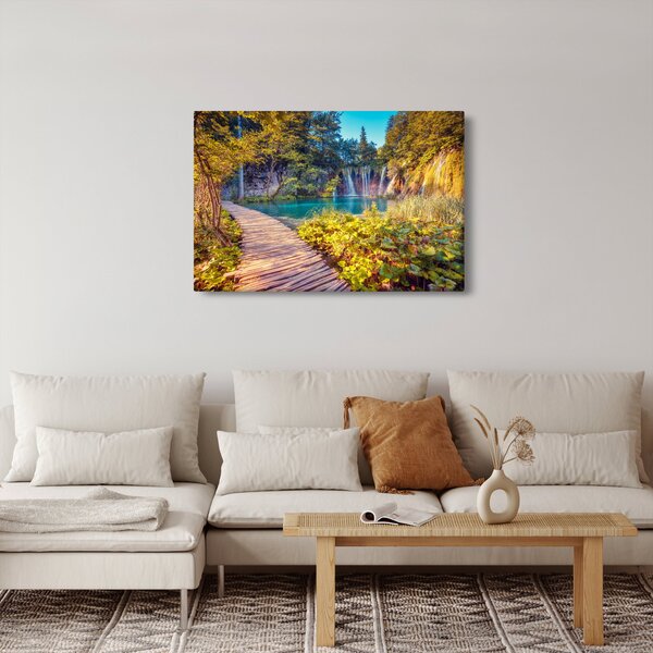 Slika - Plitvička jezera, Hrvaška (90x60 cm)