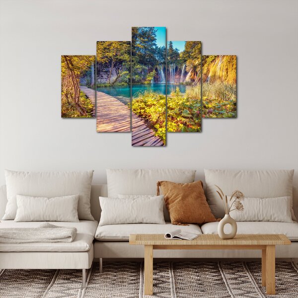 Slika - Plitvička jezera, Hrvaška (150x105 cm)