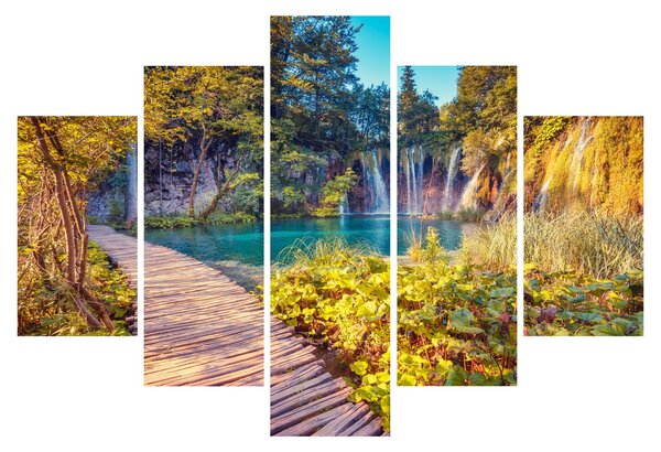 Slika - Plitvička jezera, Hrvaška (150x105 cm)