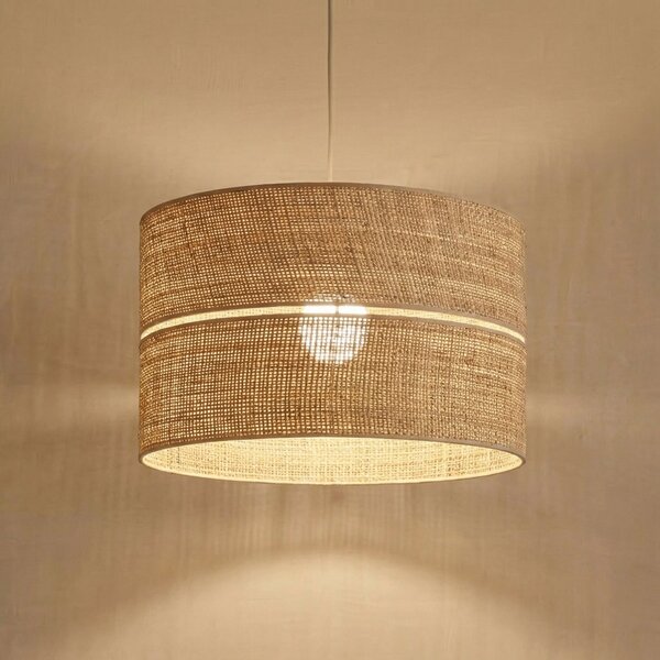 TK Lighting Calma viseća svjetiljka, 1 žarulja, bež, rafija, Ø 50 cm, E27, prigušiva, Bež, Dnevni boravak/blagovaonica, Ostalo