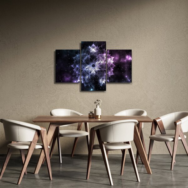 Slika - Lotusova mandala v vesolju (90x60 cm)