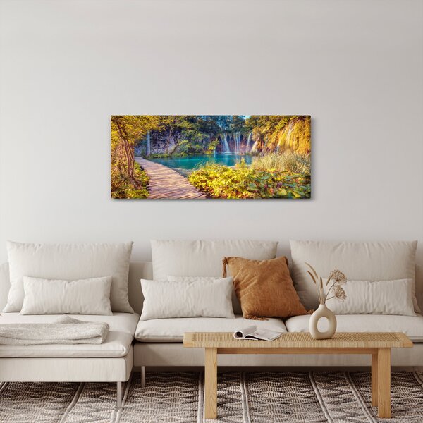 Slika - Plitvička jezera, Hrvaška (120x50 cm)