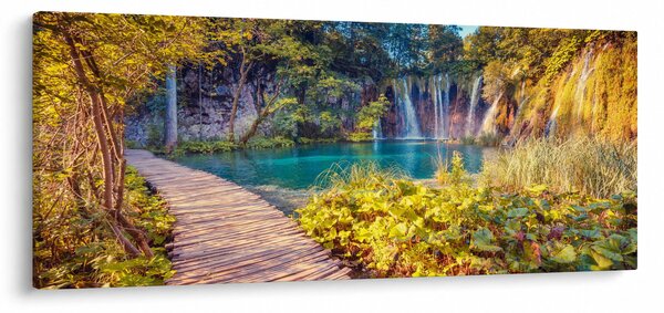 Slika - Plitvička jezera, Hrvaška (120x50 cm)