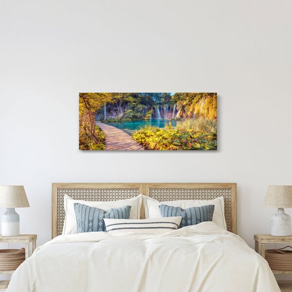 Slika - Plitvička jezera, Hrvaška (120x50 cm)