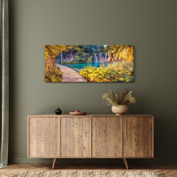 Slika - Plitvička jezera, Hrvaška (120x50 cm)