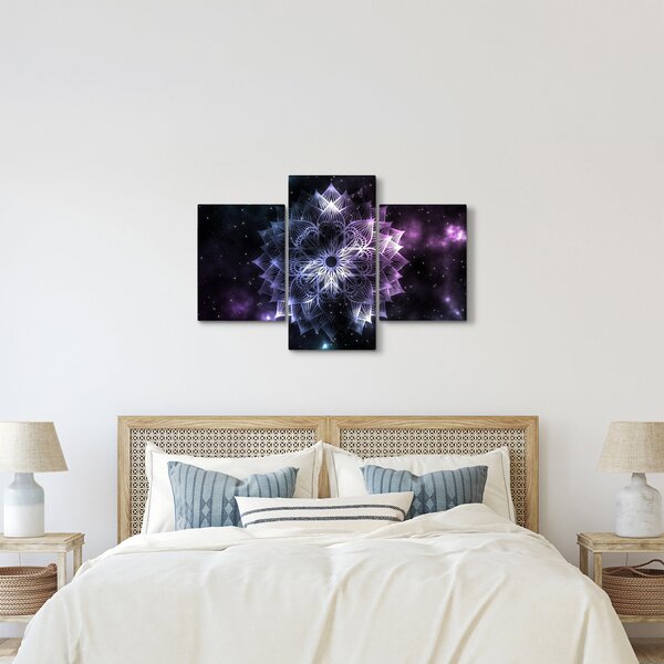 Slika - Lotusova mandala v vesolju (90x60 cm)