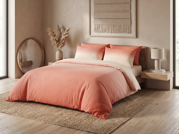 Pamučna posteljina OMBRE terakota Dimenzije posteljine: 2 kom 70 x 90 cm | 200 x 220 cm