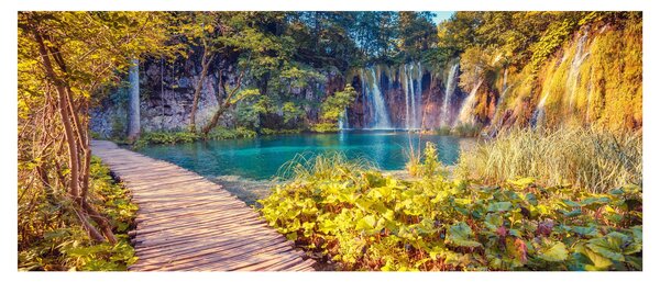 Slika - Plitvička jezera, Hrvaška (120x50 cm)