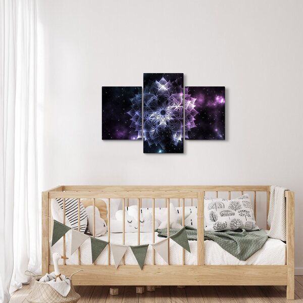 Slika - Lotusova mandala v vesolju (90x60 cm)