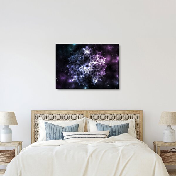 Slika - Lotusova mandala v vesolju (70x50 cm)