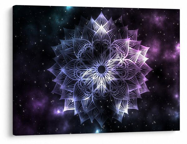 Slika - Lotusova mandala v vesolju (70x50 cm)
