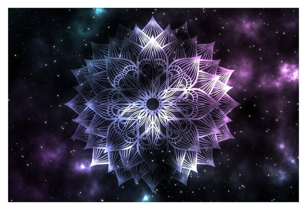 Slika - Lotusova mandala v vesolju (90x60 cm)