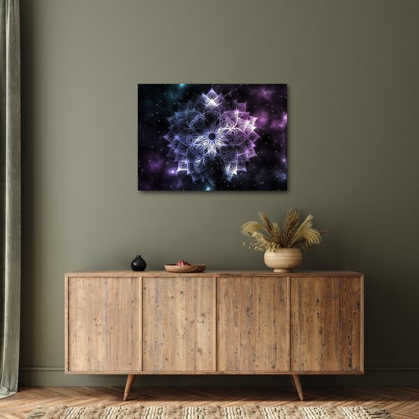 Slika - Lotusova mandala v vesolju (70x50 cm)