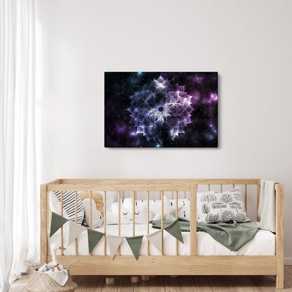 Slika - Lotusova mandala v vesolju (90x60 cm)