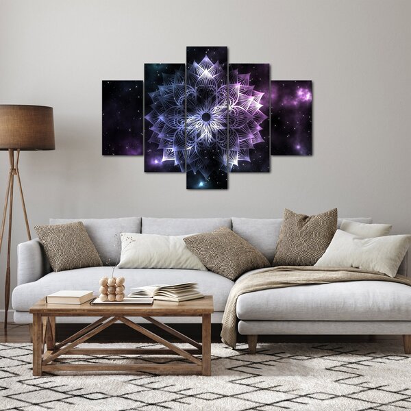 Slika - Lotusova mandala v vesolju (150x105 cm)