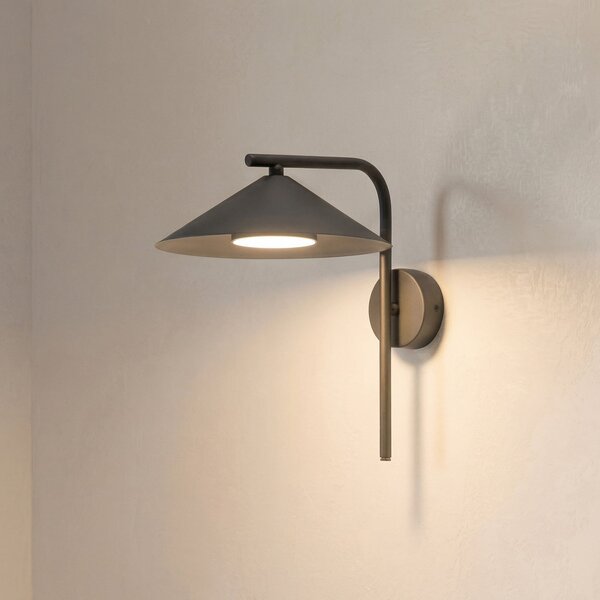 TK Lighting Zidna svjetiljka Lume, smeđa, metalna, visina 30,5 cm, prigušiva, Smeđa / hrđa, spavaća soba, Metal