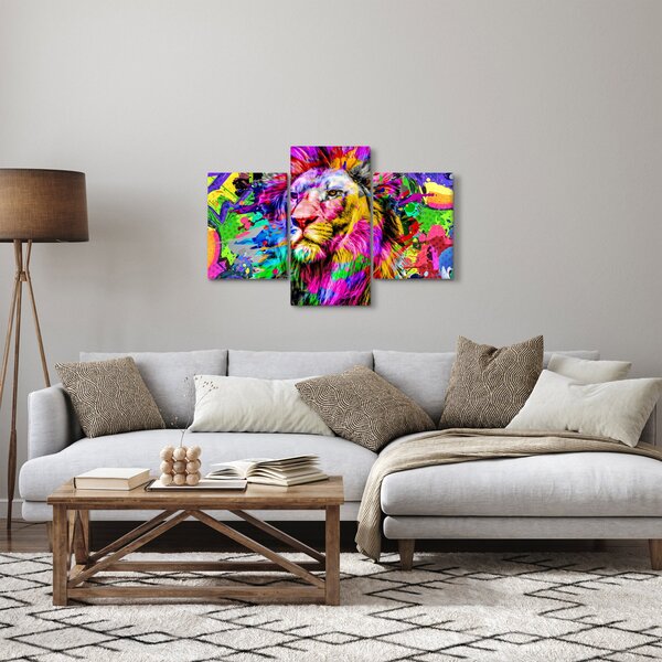 Slika - 3D podoba leva (90x60 cm)