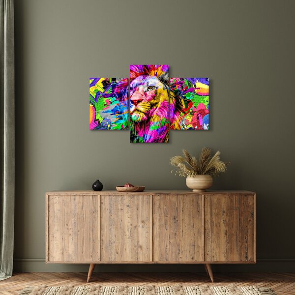 Slika - 3D podoba leva (90x60 cm)