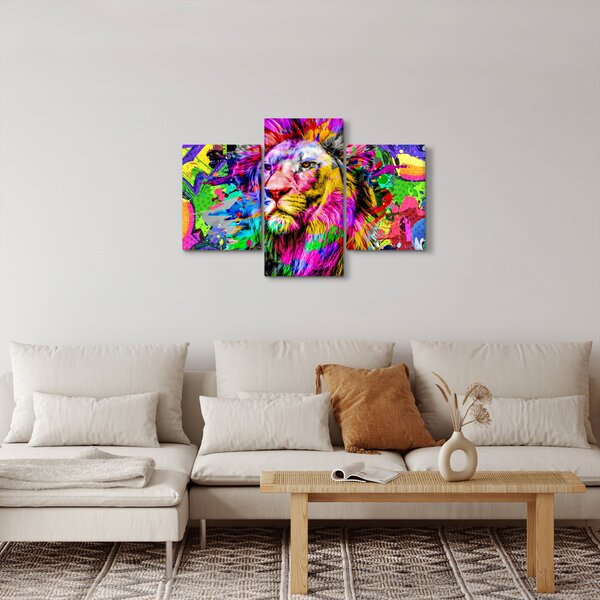 Slika - 3D podoba leva (90x60 cm)