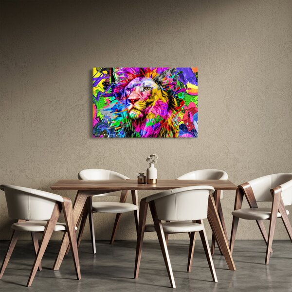 Slika - 3D podoba leva (90x60 cm)