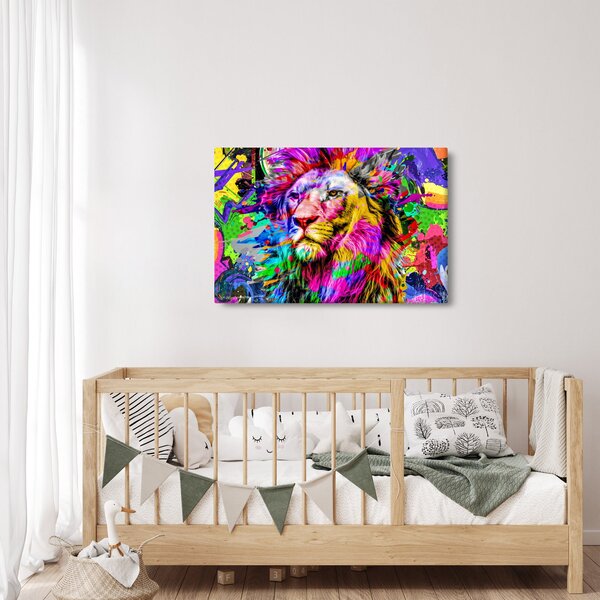 Slika - 3D podoba leva (90x60 cm)