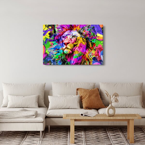 Slika - 3D podoba leva (90x60 cm)