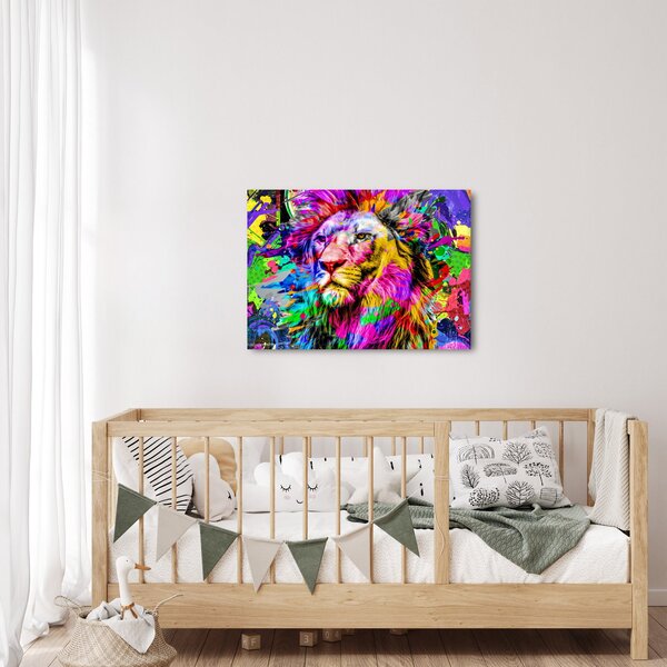 Slika - 3D podoba leva (70x50 cm)