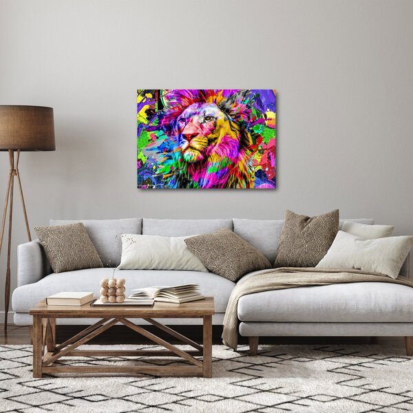 Slika - 3D podoba leva (70x50 cm)