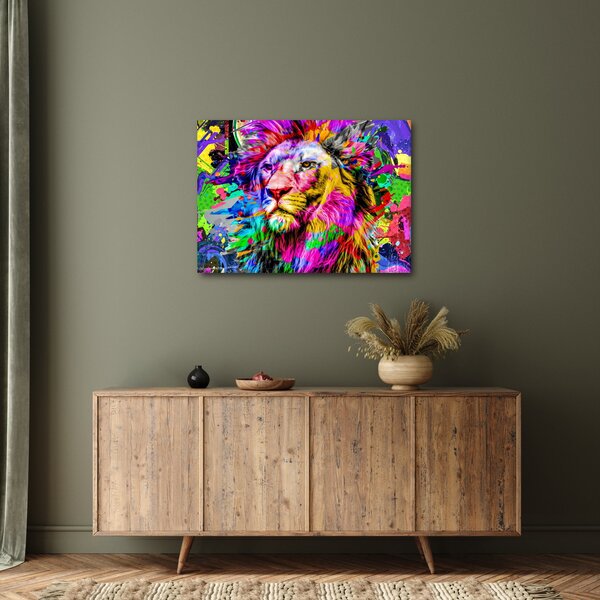 Slika - 3D podoba leva (70x50 cm)