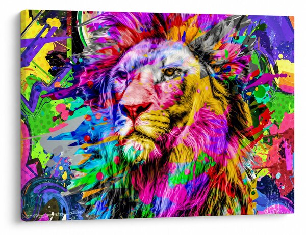 Slika - 3D podoba leva (70x50 cm)