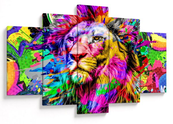 Slika - 3D podoba leva (150x105 cm)