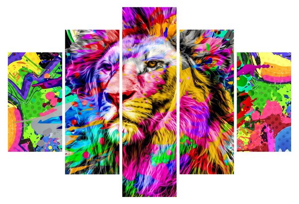 Slika - 3D podoba leva (150x105 cm)