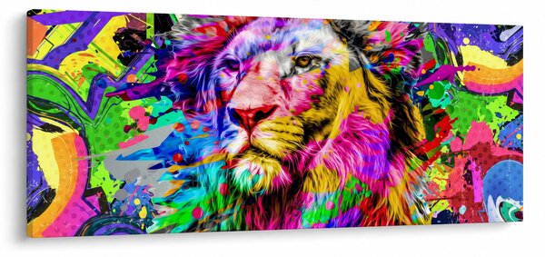 Slika - 3D podoba leva (120x50 cm)