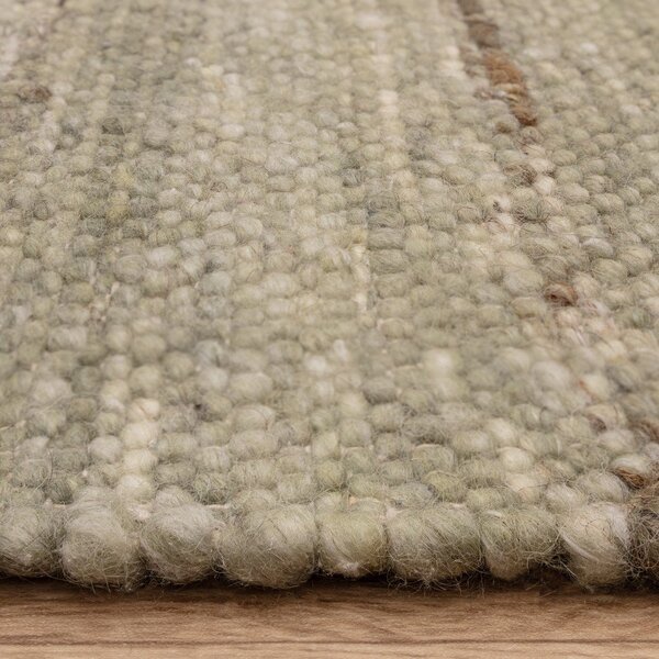 Kaki zeleni obostrani/ručno rađen tepih od mješavine vune 120x170 cm Birkdale Pistachio – Asiatic Carpets