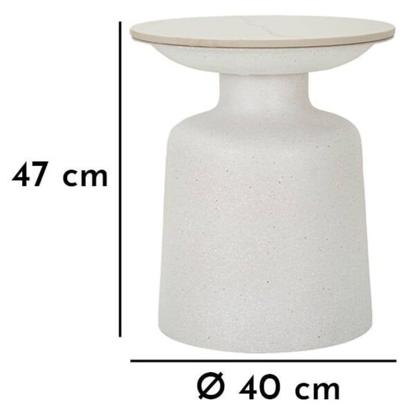 Okrugli pomoćni stol s keramičkom daskom ø 40 cm Fush – Mauro Ferretti