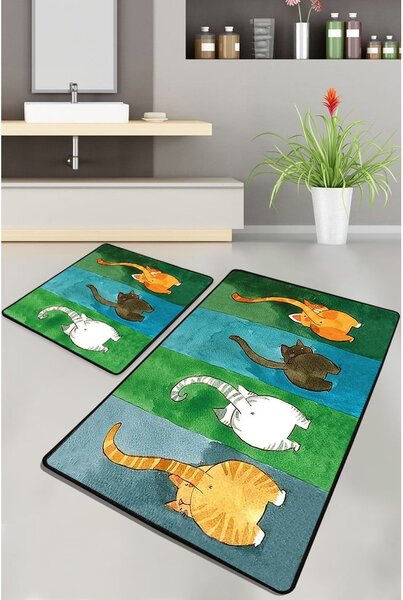 Kupaonske prostirke u setu 2 kom 60x100 cm Gatto Carino – Foutastic