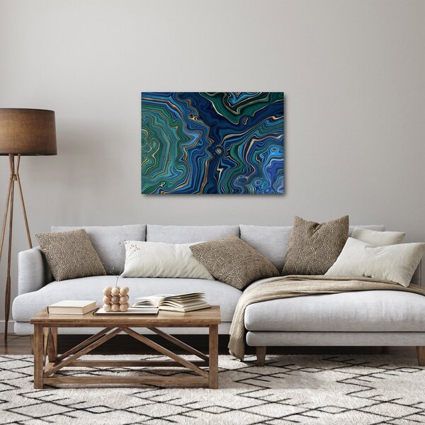 Poslikava - Zeleno moder marmor (70x50 cm)
