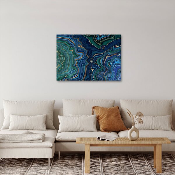 Poslikava - Zeleno moder marmor (70x50 cm)