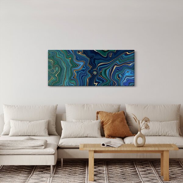 Poslikava - Zeleno moder marmor (120x50 cm)
