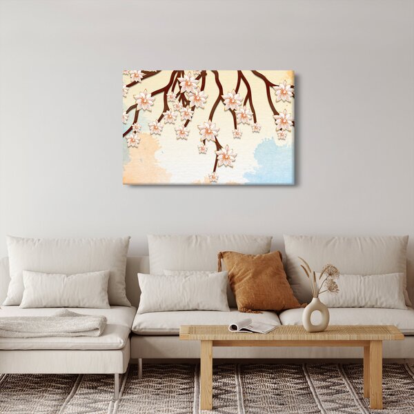 Slika - Rože na vejah, pisane (90x60 cm)