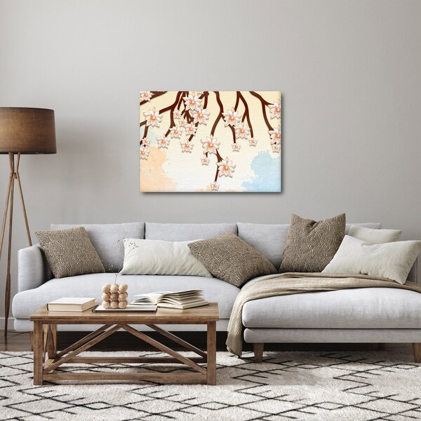Slika - Rože na vejah, pisane (70x50 cm)