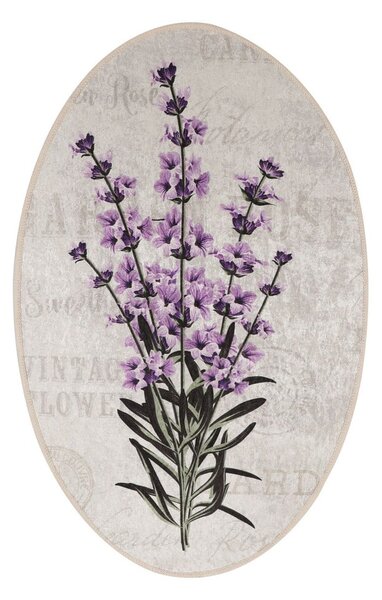 Ljubičaste/bež kupaonske prostirke u setu 3 kom 60x100 cm Lavender – Foutastic