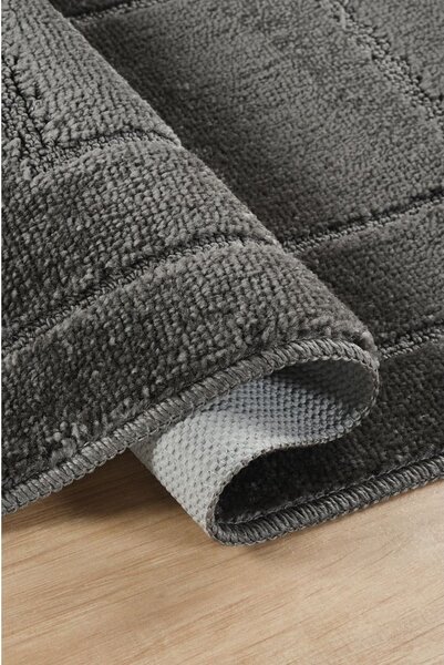 Antracitno sive kupaonske prostirke u setu 2 kom 50x80 cm Cerceve – Foutastic