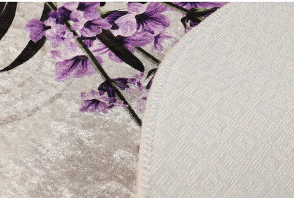 Ljubičaste/bež kupaonske prostirke u setu 3 kom 60x100 cm Lavender – Foutastic