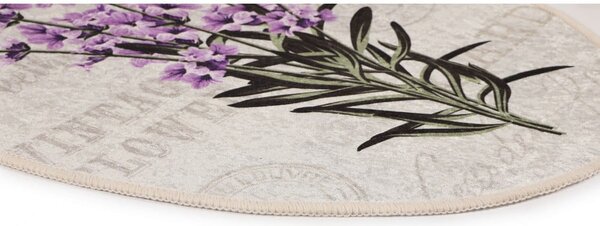Ljubičaste/bež kupaonske prostirke u setu 3 kom 60x100 cm Lavender – Foutastic