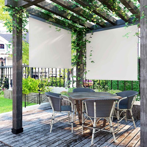 Vertikalna tenda za terasu i balkon, 2,5 × 1,8 m (V × Š), bež | SONGMICS