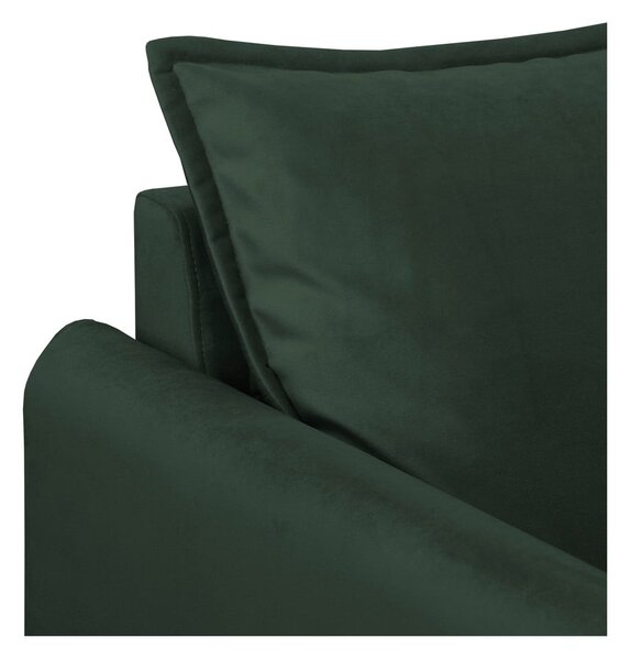 Tamno zelena baršunasta sofa 138 cm Juli – Ropez